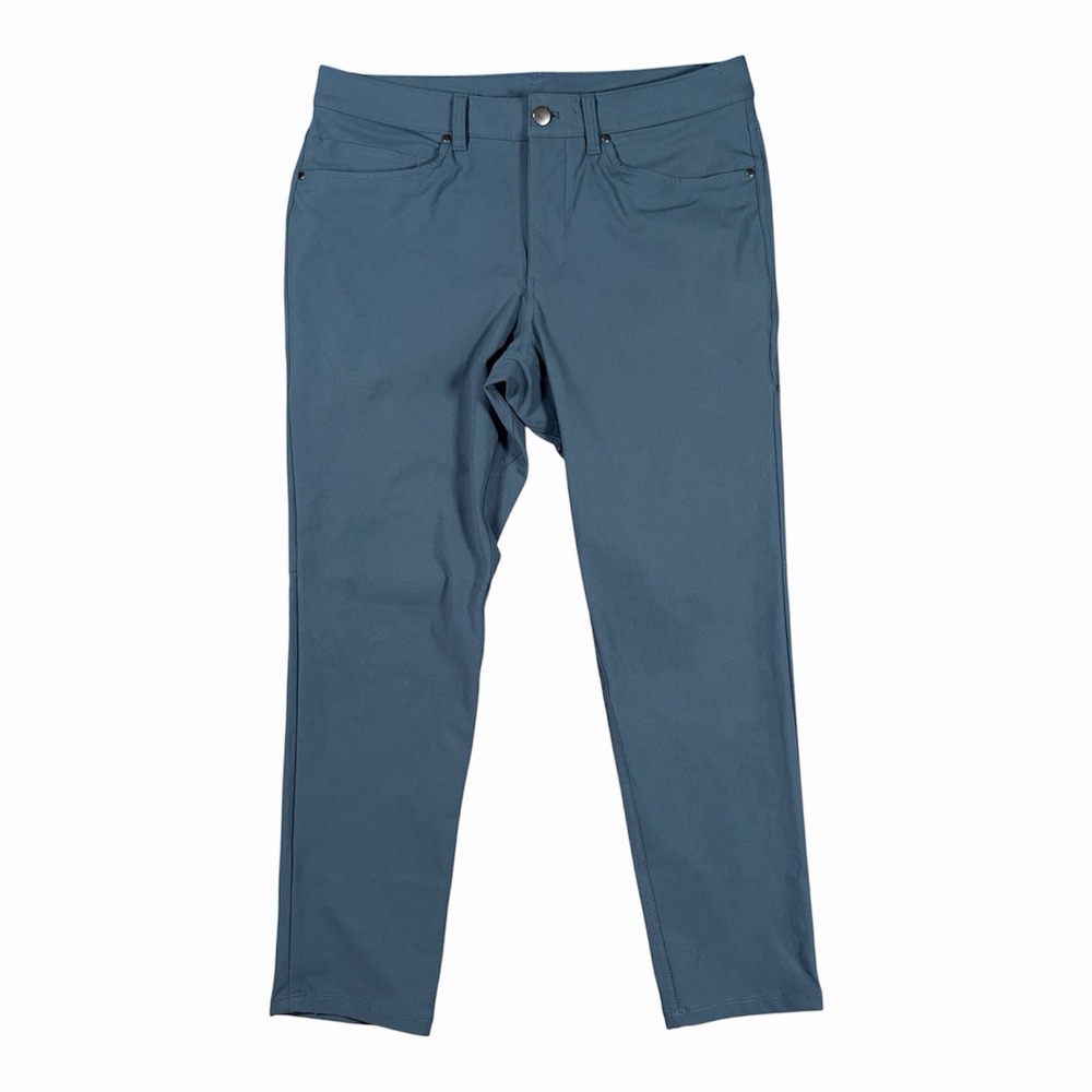 Lululemon Slim Fit ABC Warpstreme Pants Mens 31x26 Blue Performance Casual EUC